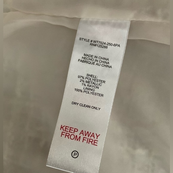 Jason Wu Sparkle Boucle Tweed Cream Double Breast Long Blazer​​​​​​ - Picture 15 of 15